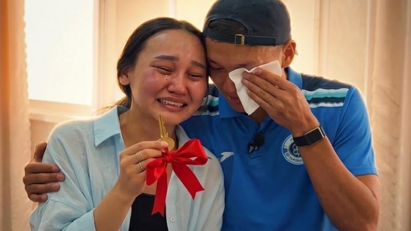 The footballer couldn't hold back his tears